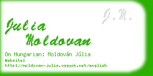 julia moldovan business card